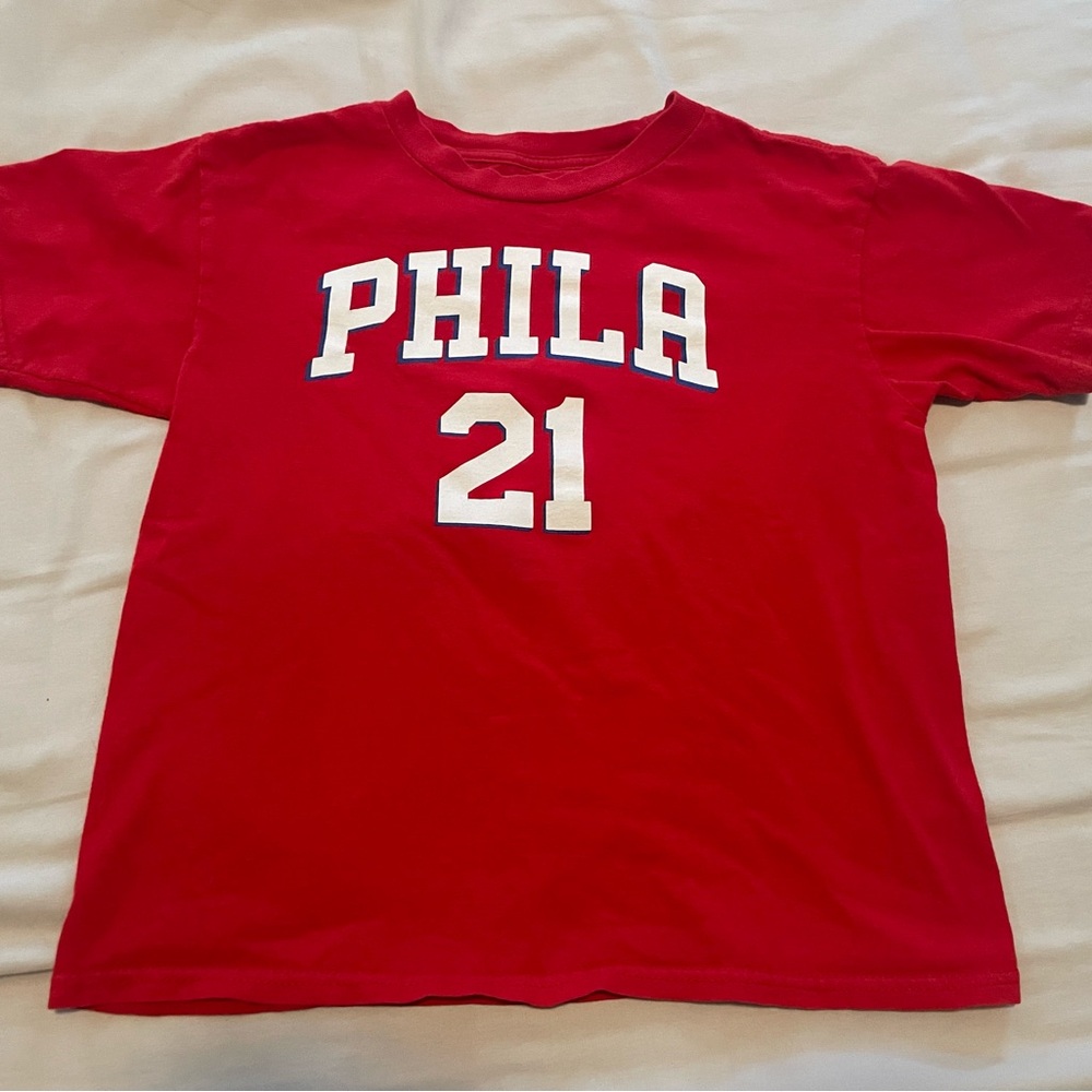 Philly Sports Set (4) Kids T-Shirts Size 7 Phillies Eagles Sixers Nike - Picture 6 of 9